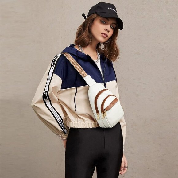 BOSTANTEN Leather Sling Bag for Women – Small Crossbody Fanny Pack Shoulder Bag - Picture 2 of 9